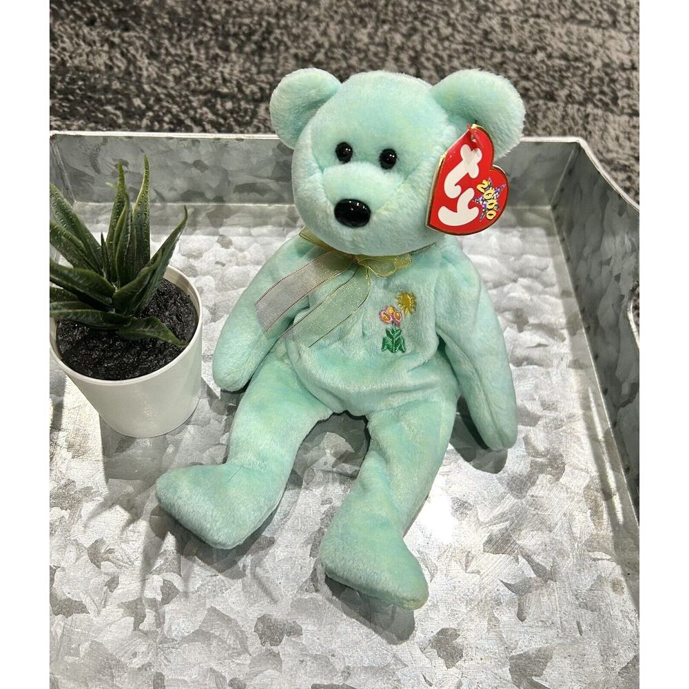 TY Beanie Babies Baby ARIEL Memory Memorial Teddy‎ Bear 1981-1988 AIDS 2000
